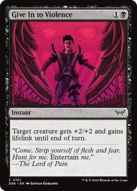 Give In to Violence, Duskmourn: House of Horror — Magic: The Gathering card