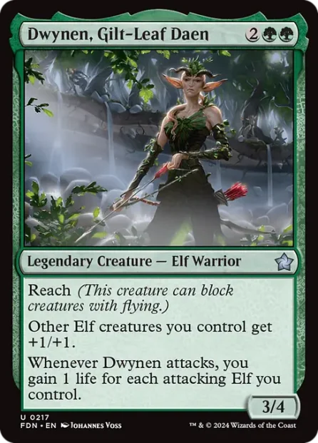 Dwynen, Gilt-Leaf Daen, Foundations — Magic: The Gathering card