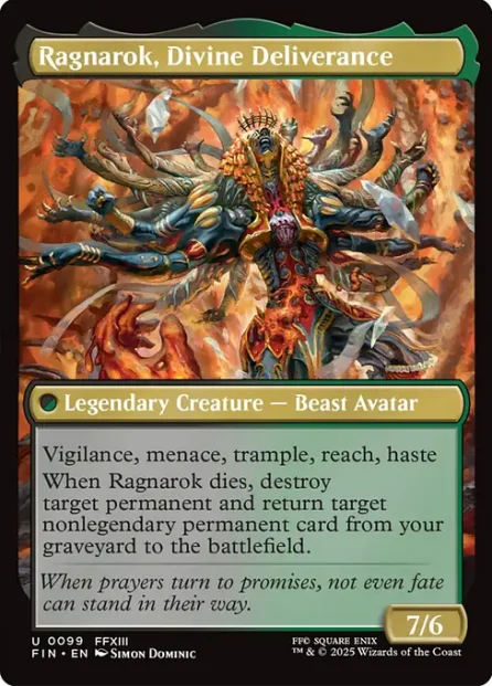 Ragnarok, Divine Deliverance, Final Fantasy — Magic: The Gathering card