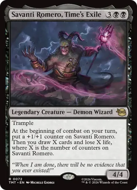 Savanti Romero, Time's Exile, Teenage Mutant Ninja Turtles — Magic: The Gathering card