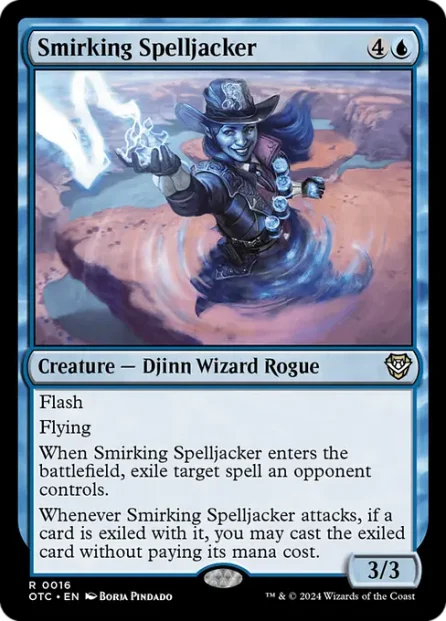 Smirking Spelljacker, Outlaws of Thunder Junction Commander — Magic: The Gathering card