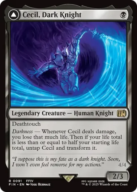 Cecil, Dark Knight // Cecil, Redeemed Paladin, Final Fantasy — Magic: The Gathering card