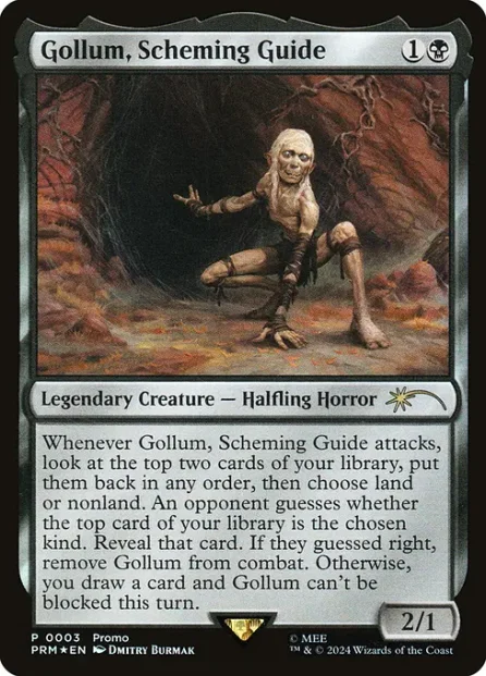 Gollum, Scheming Guide, Tales of Middle-earth Deluxe Commander Kit, foil — Magic: The Gathering card