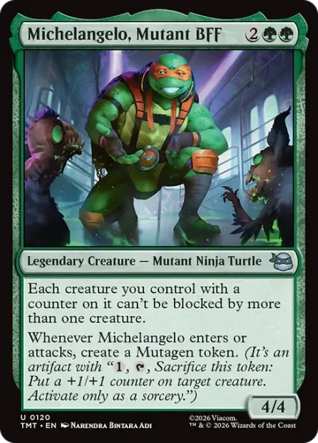 Michelangelo, Mutant BFF, Teenage Mutant Ninja Turtles — Magic: The Gathering card