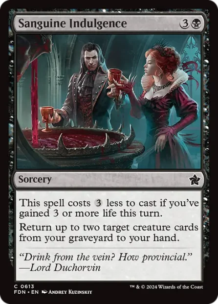 Sanguine Indulgence, Foundations — Magic: The Gathering card