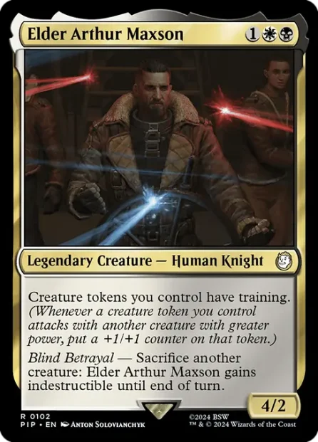Elder Arthur Maxson, Fallout — Magic: The Gathering card