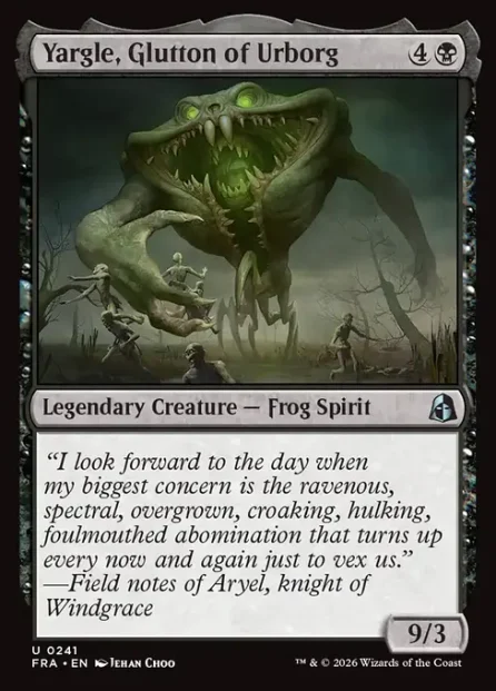 Yargle, Glutton of Urborg, Reality Fracture — Magic: The Gathering card