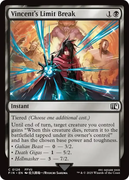 Vincent's Limit Break, Final Fantasy — Magic: The Gathering card