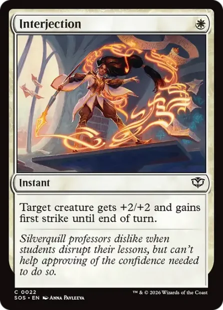 Interjection, Secrets of Strixhaven — Magic: The Gathering card