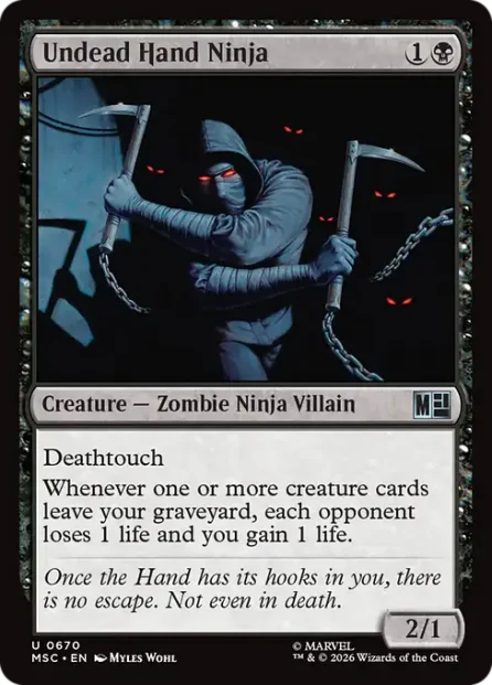 Undead Hand Ninja, Marvel Super Heroes Commander — Magic: The Gathering card
