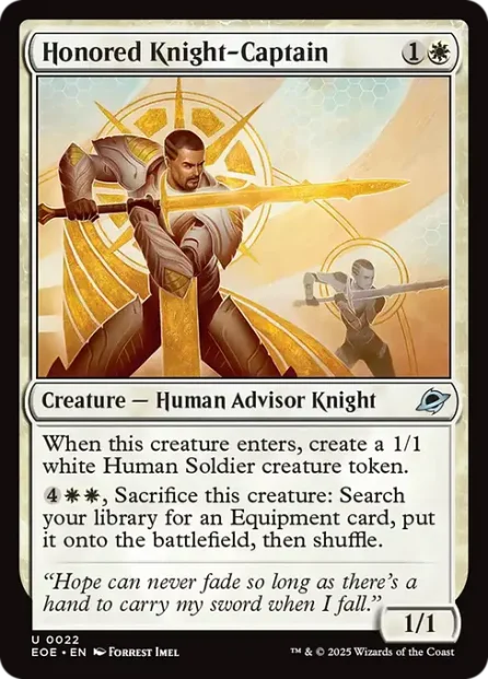 Honored Knight-Captain, Edge of Eternities — Magic: The Gathering card