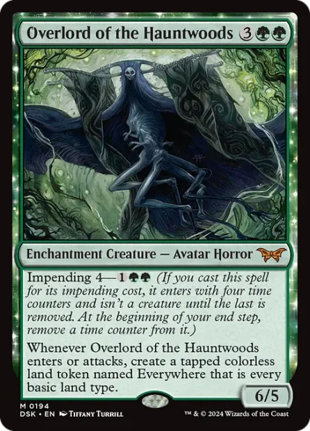 Overlord of the Hauntwoods, Duskmourn: House of Horror — Magic: The Gathering card