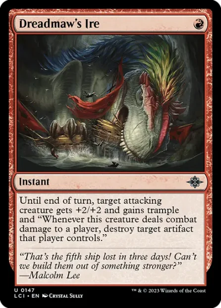 Dreadmaw's Ire, The Lost Caverns of Ixalan — Magic: The Gathering card