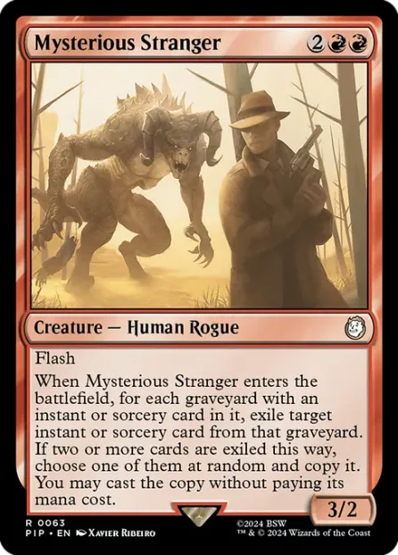 Mysterious Stranger, Fallout — Magic: The Gathering card