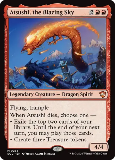 Atsushi, the Blazing Sky, Secrets of Strixhaven Commander — Magic: The Gathering card