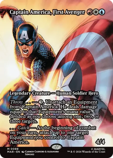 Captain America, First Avenger, Marvel Universe — Magic: The Gathering card