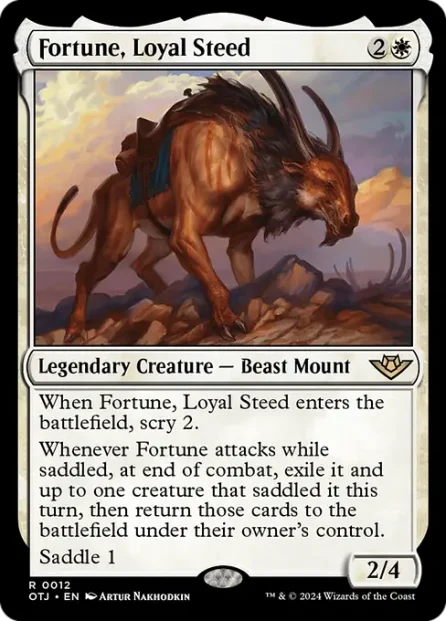Fortune, Loyal Steed, Outlaws of Thunder Junction — Magic: The Gathering card