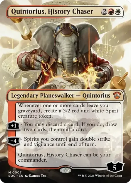 Quintorius, History Chaser, Secrets of Strixhaven Commander — Magic: The Gathering card