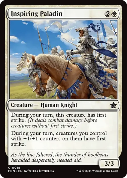 Inspiring Paladin, Foundations — Magic: The Gathering card