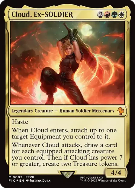 Cloud, Ex-SOLDIER, Final Fantasy Commander — Magic: The Gathering card