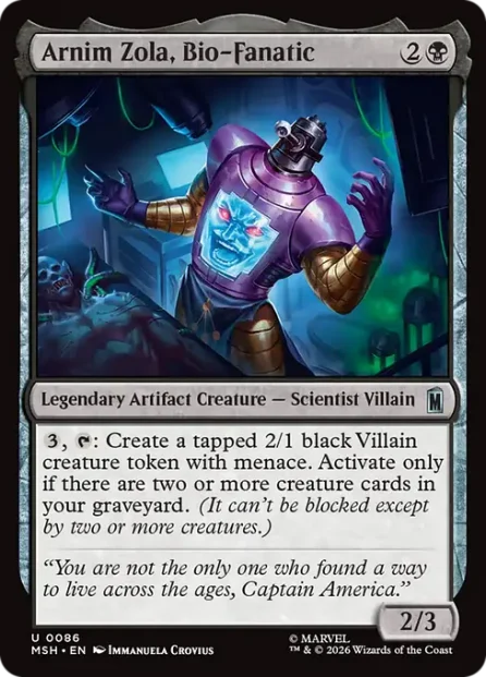 Arnim Zola, Bio-Fanatic, Marvel Super Heroes — Magic: The Gathering card