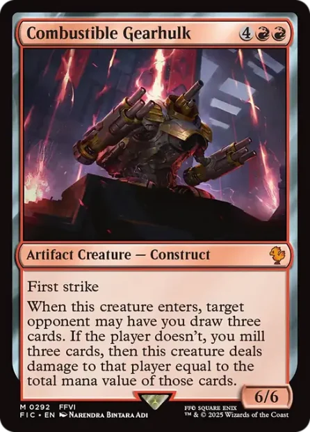 Combustible Gearhulk, Final Fantasy Commander — Magic: The Gathering card