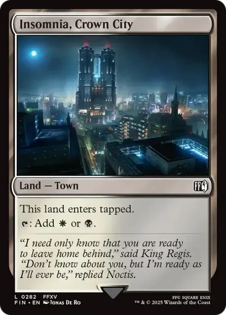 Insomnia, Crown City, Final Fantasy — Magic: The Gathering card