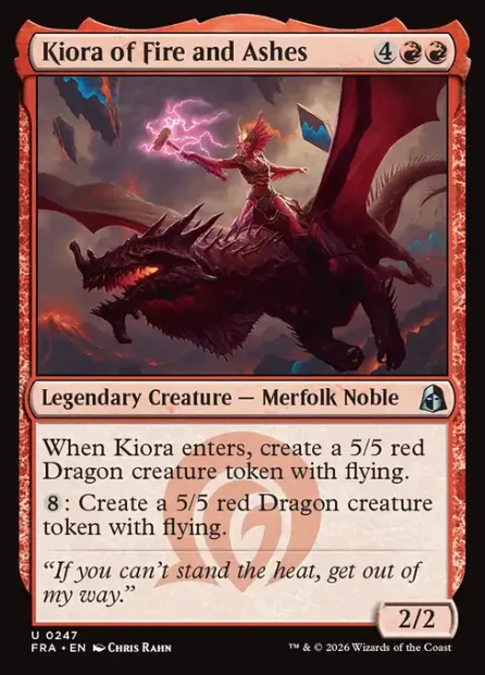 Kiora of Fire and Ashes, Reality Fracture — Magic: The Gathering card