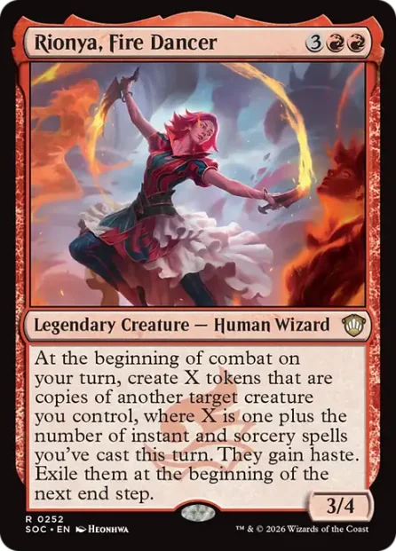 Rionya, Fire Dancer, Secrets of Strixhaven Commander — Magic: The Gathering card