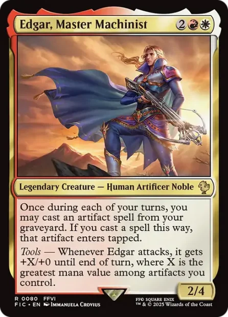 Edgar, Master Machinist, Final Fantasy Commander — Magic: The Gathering card