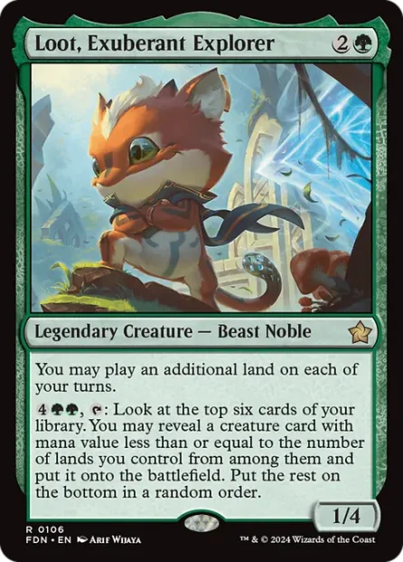 Loot, Exuberant Explorer, Foundations — Magic: The Gathering card