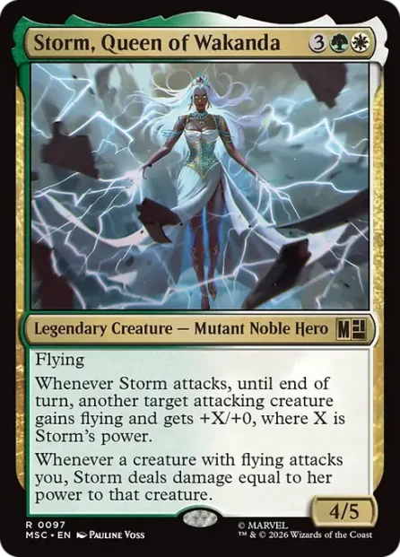 Storm, Queen of Wakanda, Marvel Super Heroes Commander — Magic: The Gathering card