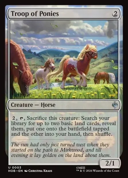 Troop of Ponies, The Hobbit — Magic: The Gathering card