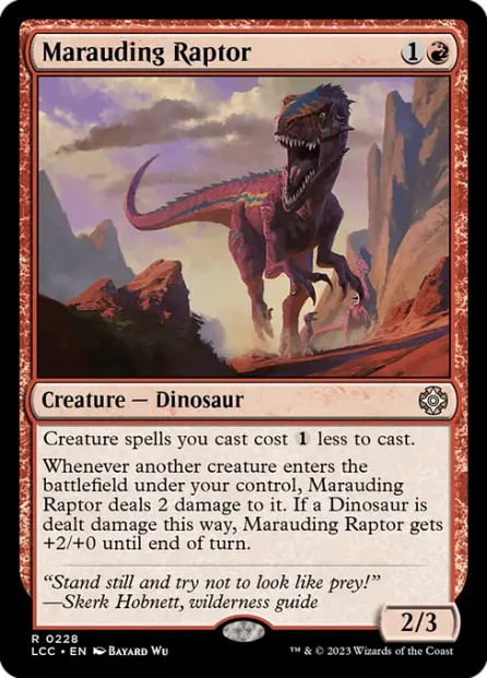 Marauding Raptor, The Lost Caverns of Ixalan Commander — Magic: The Gathering card