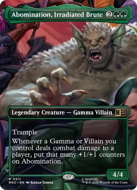 Abomination, Irradiated Brute, Marvel Super Heroes Commander — Magic: The Gathering card