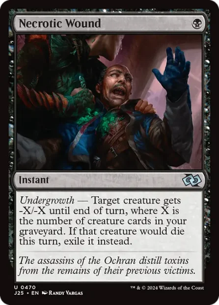 Necrotic Wound, Foundations Jumpstart — Magic: The Gathering card