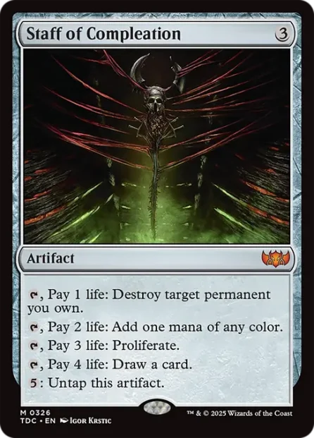 Staff of Compleation, Tarkir: Dragonstorm Commander — Magic: The Gathering card
