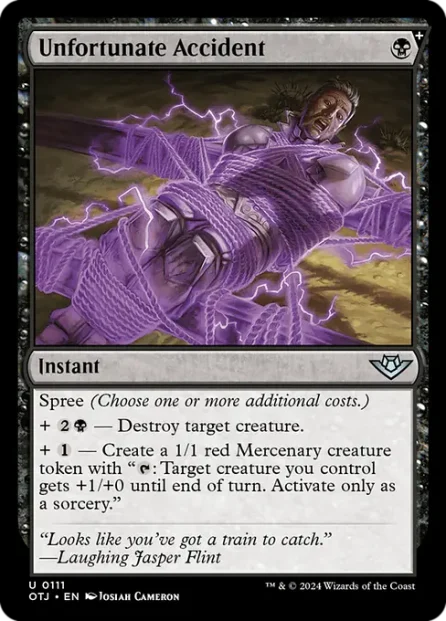 Unfortunate Accident, Outlaws of Thunder Junction — Magic: The Gathering card