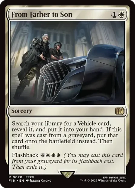 From Father to Son, Final Fantasy — Magic: The Gathering card