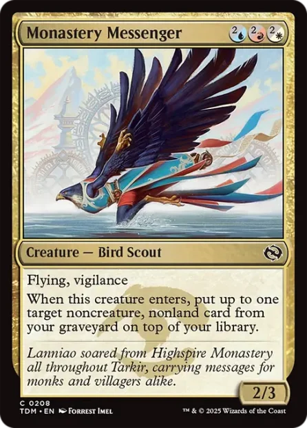 Monastery Messenger, Tarkir: Dragonstorm — Magic: The Gathering card