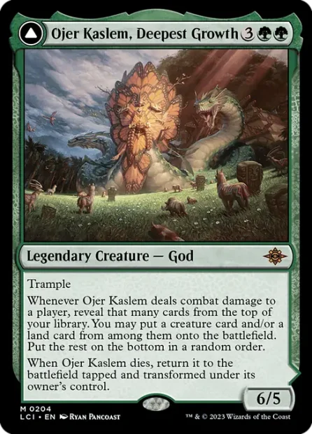 Ojer Kaslem, Deepest Growth // Temple of Cultivation, The Lost Caverns of Ixalan — Magic: The Gathering card