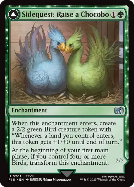 Sidequest: Raise a Chocobo // Black Chocobo, Final Fantasy — Magic: The Gathering card
