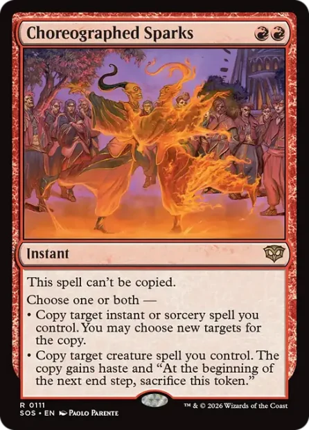 Choreographed Sparks, Secrets of Strixhaven — Magic: The Gathering card