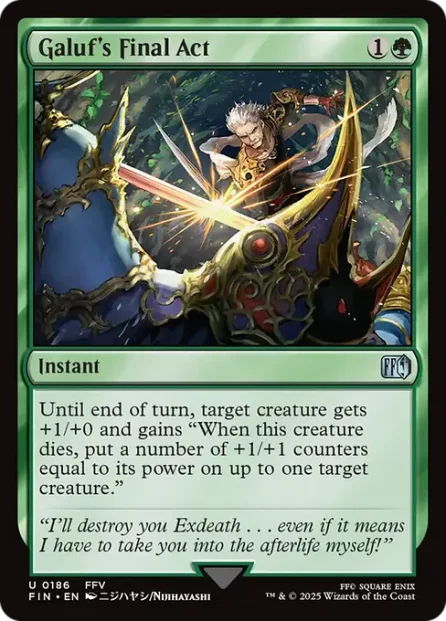 Galuf's Final Act, Final Fantasy — Magic: The Gathering card