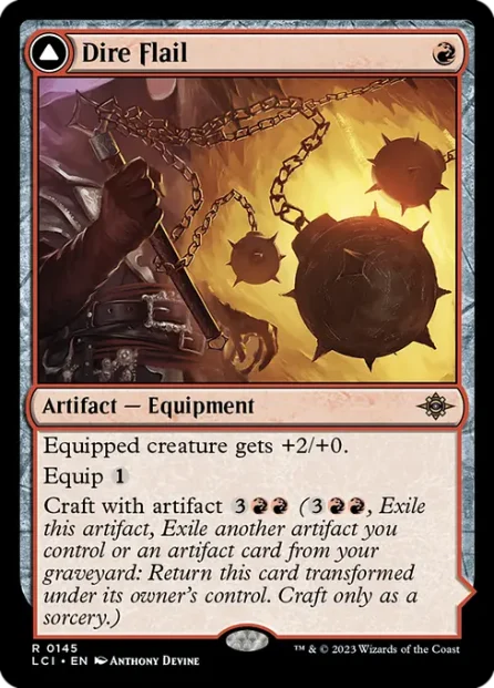 Dire Flail // Dire Blunderbuss, The Lost Caverns of Ixalan — Magic: The Gathering card