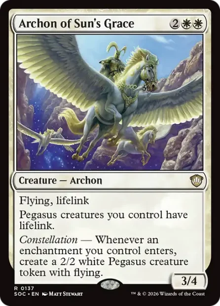Archon of Sun's Grace, Secrets of Strixhaven Commander — Magic: The Gathering card
