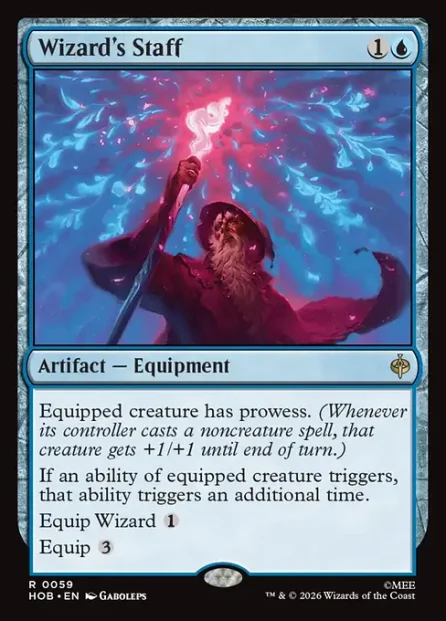 Wizard's Staff, The Hobbit — Magic: The Gathering card