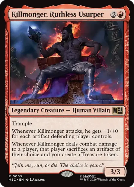 Killmonger, Ruthless Usurper, Marvel Super Heroes Commander — Magic: The Gathering card