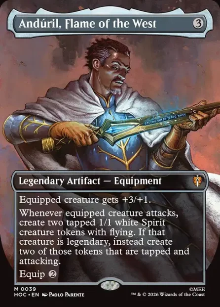 Andúril, Flame of the West, The Hobbit Eternal — Magic: The Gathering card