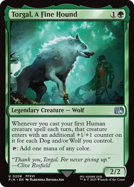 Torgal, A Fine Hound, Final Fantasy — Magic: The Gathering card
